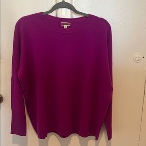 J.Crew Magenta Pink Purple Cashmere Sweater size S